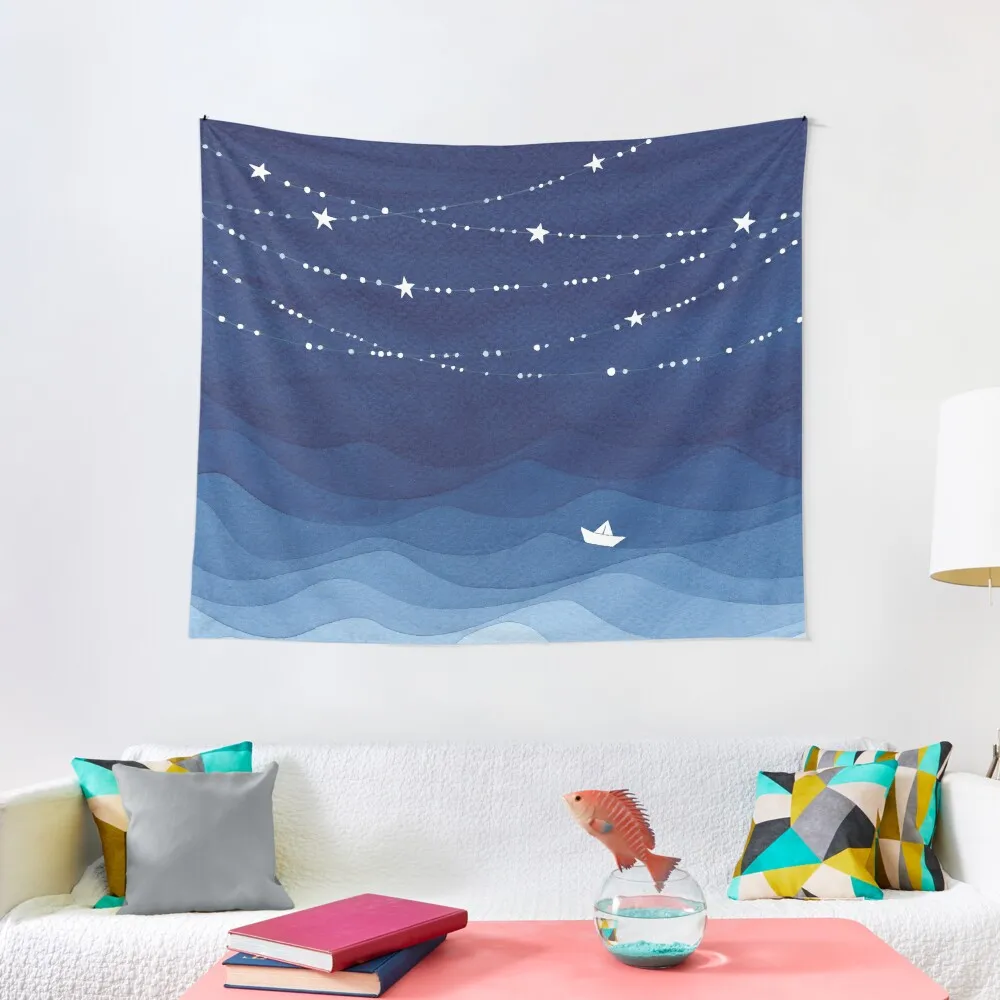 

Garland of Stars IV, nautical watercolor Tapestry Decorative Wall Mural Home And Comfort Decor Carpet On The Wall Tapestry