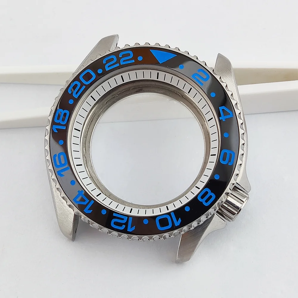 Custodia da 40 mm Custodia NH35 Custodia SKX007 adatta al quadrante da 28,5 mm Custodia impermeabile in vetro zaffiro Custodia per orologio NH35 Custodia da uomo di lusso