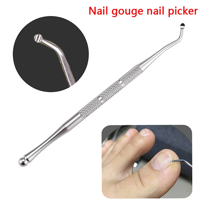 

Dirt Remove Stick Dual End Nail Correction Stick Nail Art Manicure Pedicure Tool Stainless Steel for Foot Care for Nail Cleaning