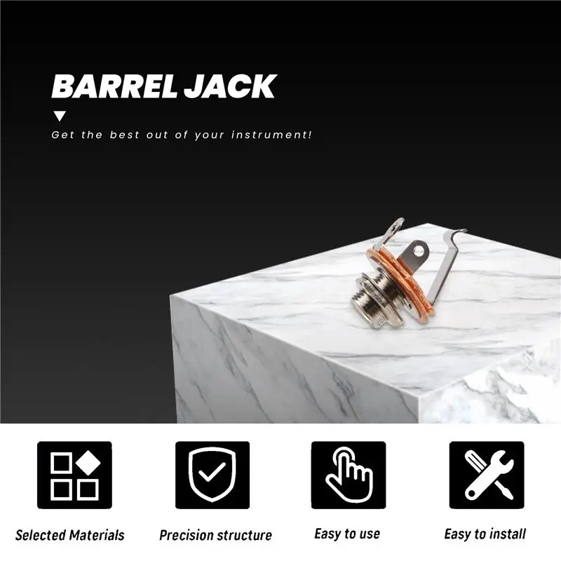 ABKV-Guitar Parts & Accessories Switchcraft 1/4 6.35Mm 2-Conductor Mono Chassis Guitar Jack Input Output