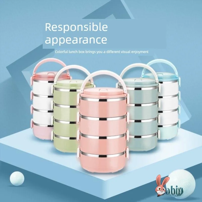 

Nordic Sle Stainl Steel Double Layer Lunch Box Fren Preservation Insulation Food Tray Student Lunch Box Meal Box