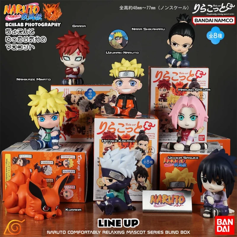 

Genuine Bandai 8cm Naruto Anime Blind Box Figure Q Version Kawaii Sasuke Itachi Figurine Car Decoration Collection Model Toys