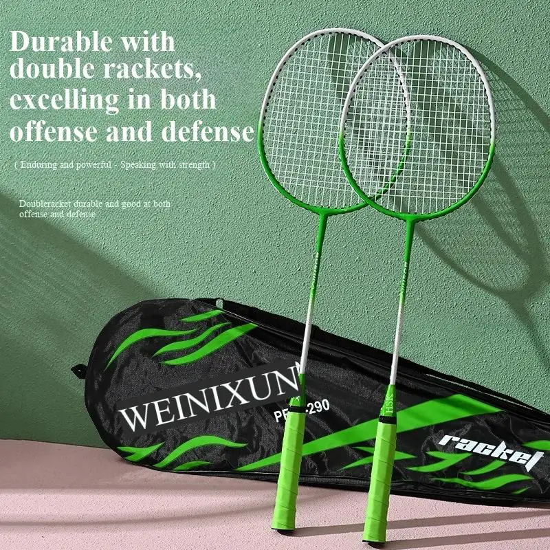 

Stylish Green Colors Beginner Badminton Rackets Foam Grip(Set of 2) Ideal for Parenting High-Bounce Rackets for Beginners