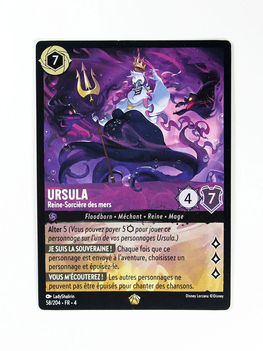 Lorcana Proxy rozdział 4 nieefoil francuskie karty ursula diablo sisu yen sid TCG karty do gry