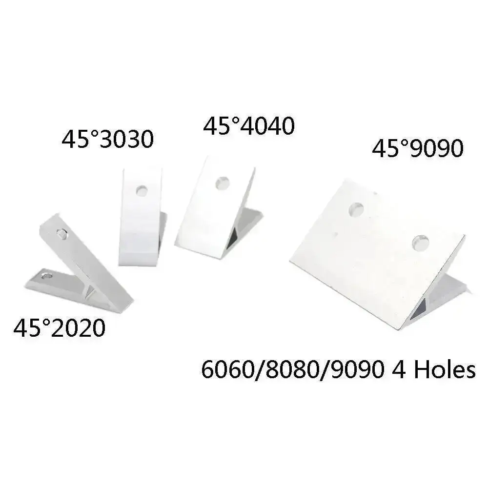 2X 45Degree 2020 3030 4040 4545 3060 4080 4590 Inside Corner Angle Bracket Connection Joint For Aluminum Profile 3d Printer Part