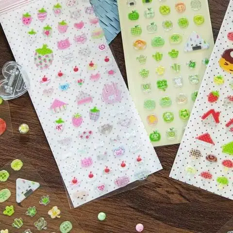 1/4 pezzi adesivi 3D olden oceano trifoglio stella adesivi carini fai da te artigianale scrapboo ufficiale custodie per telefoni conto a mano adesivi decorativi