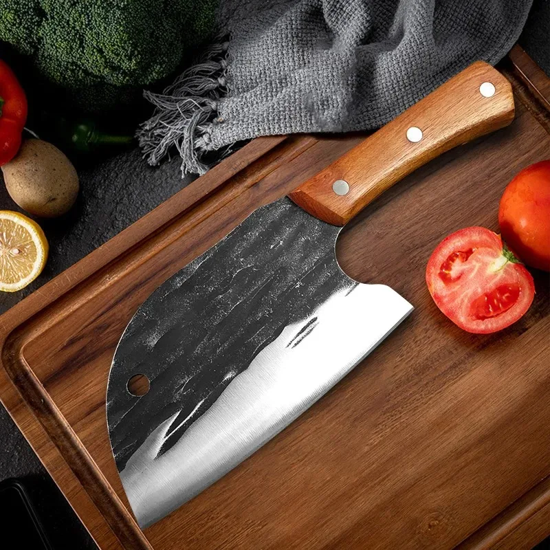 Forged Butcher Chef Knife Meat Cleaver High Carbon Steel Bone Chopping Kitchen Knife Slicing Cooking Tools