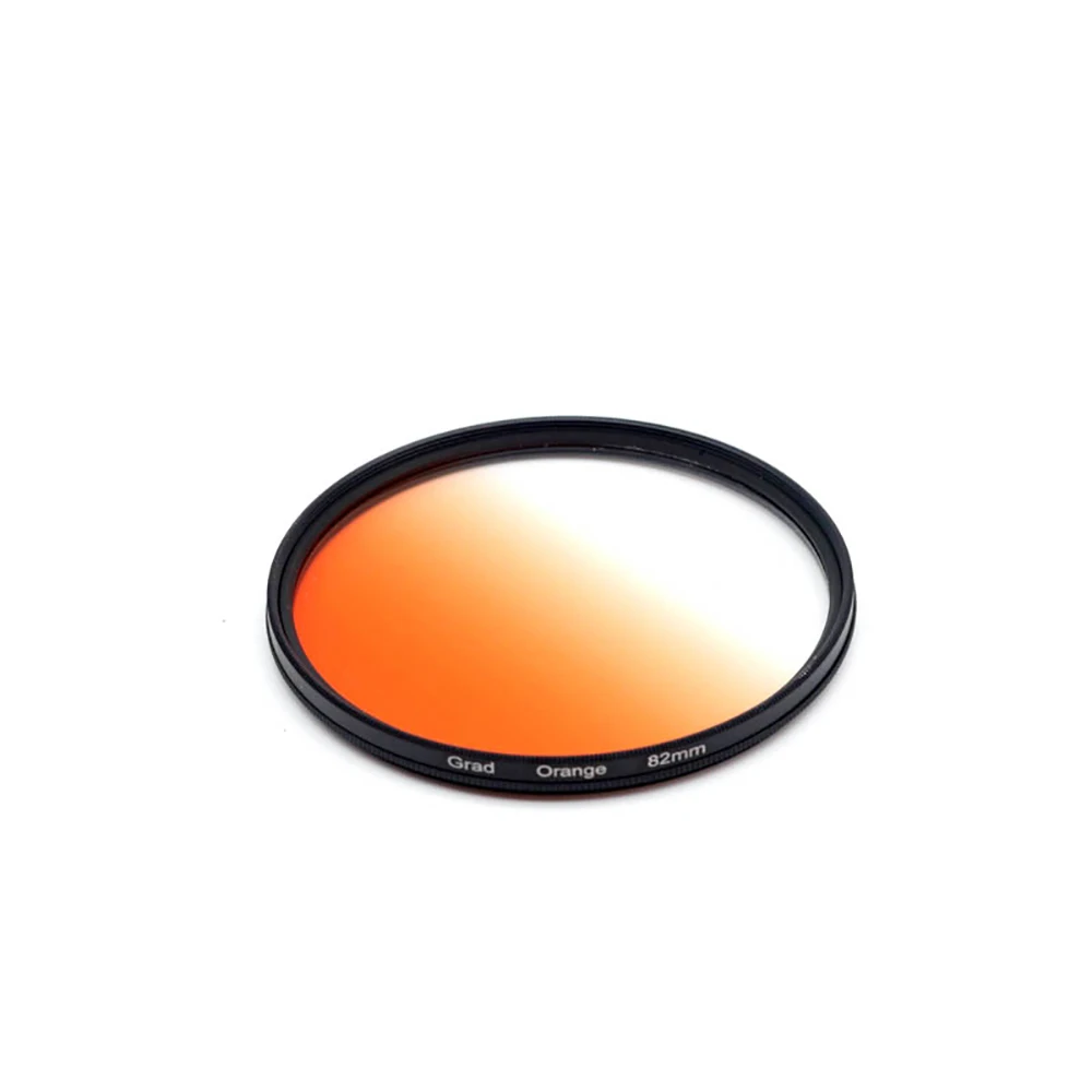 Universal Graduated Colour Circular Lens Filters Red Yellow Green Blue Orange 37mm-82mm For Camera Lens Accessories