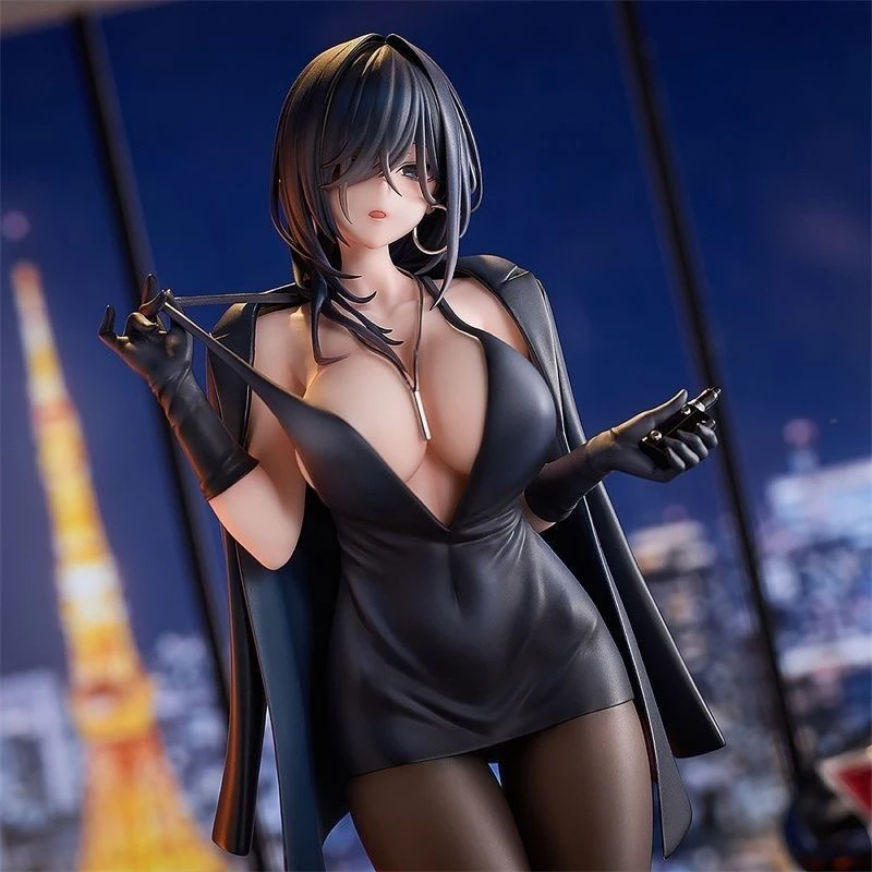 

National Beauty Girl Heng Shan 1/6 Scale Hand-Made Model Collectible Black Dress Action Figure Original Painting Peripheral Gift