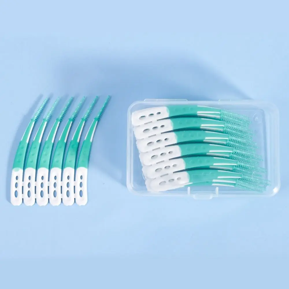 

60Pcs Inter-Dental Silicone Interdental Brush Tooth Cleaning Gingival Sensitivity Orthodontic Interdental brush Deep Cleaning