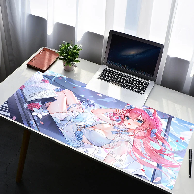 

Mouse Pad Laptop Non Slip Extended Desktop Mouse Mat PC Rubber Cat Ears Anime Girl HD Keyboard Pad Gaming Accessories Mousepad