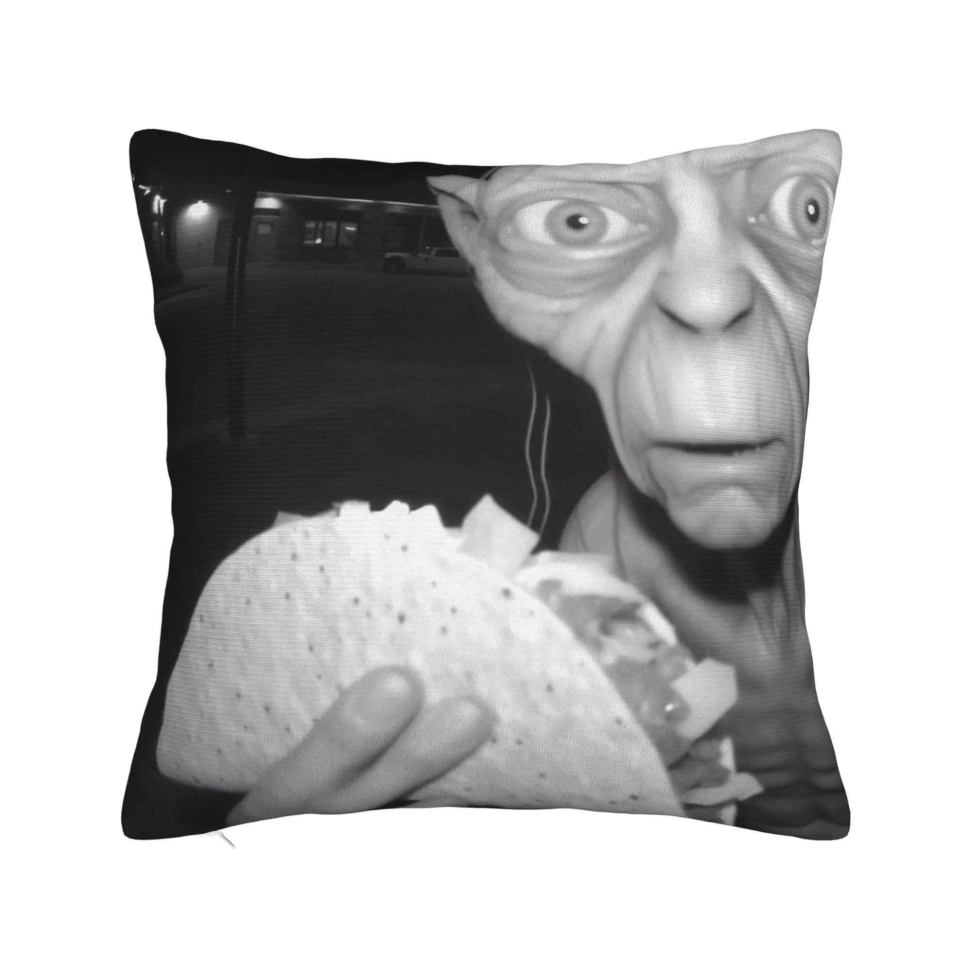 Gollum eating Taco Bell Pillowcase Printing Cushion Cover Decor L-Lords Of The R-Rings Throw Pillow Case Cover Home