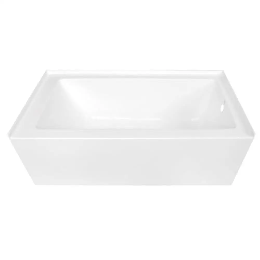 Contemporary Acrylic Bathtub 60-Inch with Right Hand Drain & Overflow Holes Effortless Installation 58.2 Gallon Capacity Three