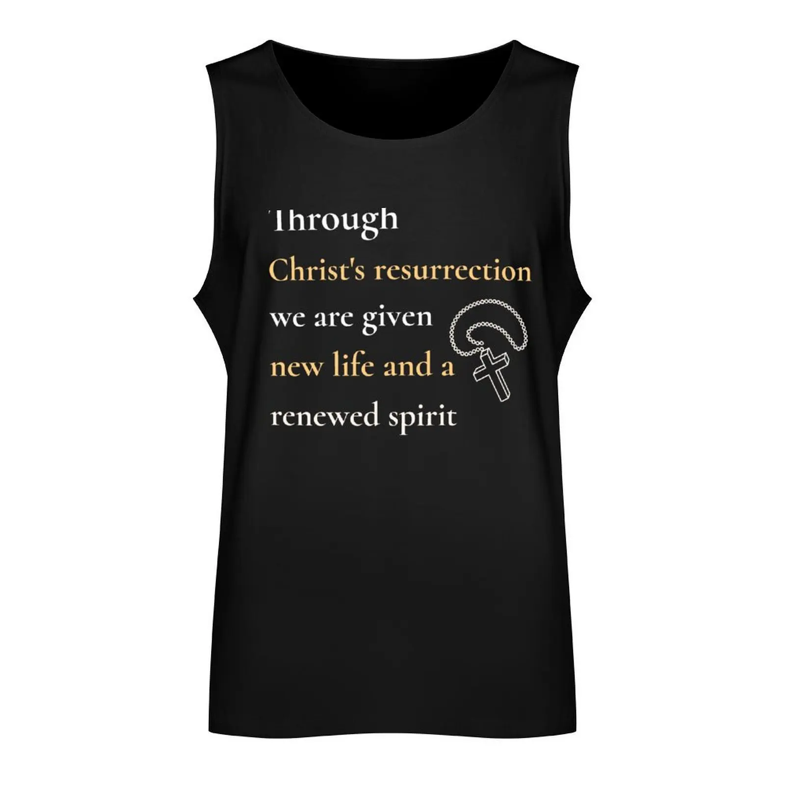 Christian Easter Saying Tank Top gym clothes man fitness sports vest