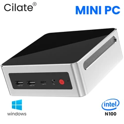 Cilate Mini PC Intel Celeron N5095 N100 Computador de jogos de mesa 8GB 16GB 256GB 512GB DDR4 DDR5 WIFI5 BT4.2