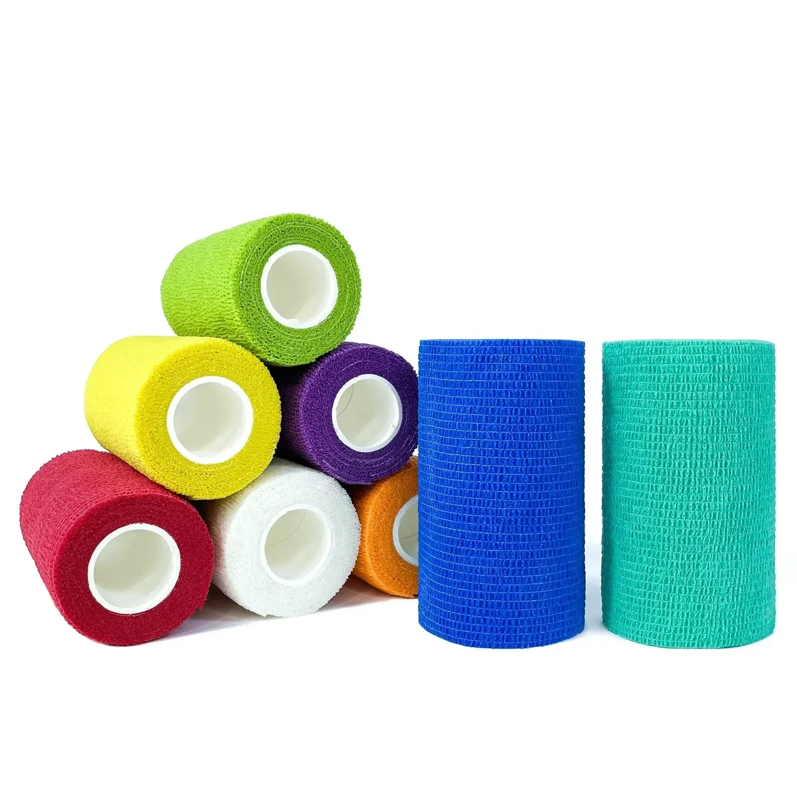 1roll 2.5/5/7.5/10cm*4.5m Non Woven Elastic Self Adhesive Bandage Cohesive Bandage for Sports Fixing Finger Wrist Leg  camping