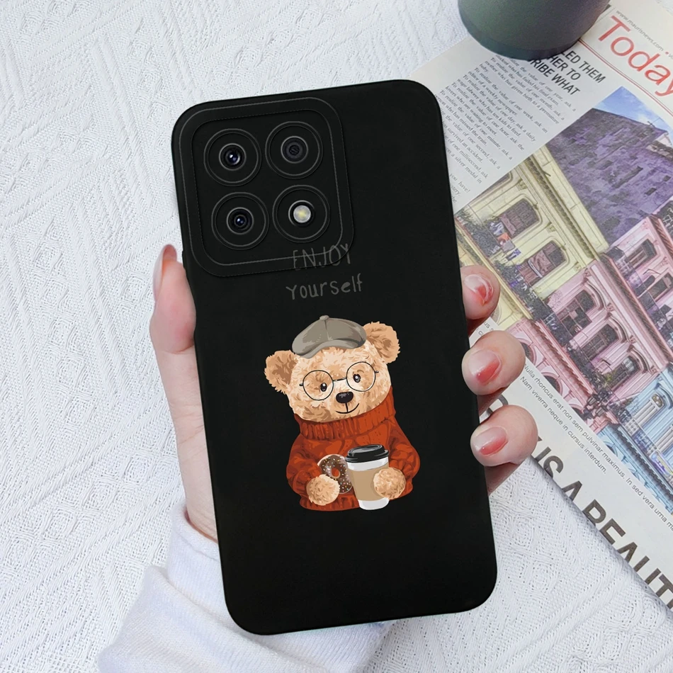 For Huawei Honor X8 X8A X7 X7A Phone Case Upgrade Full Cover Cute Liquid Silicone Anti Drop Capa For HonorX8A X 7A Funda Bumper