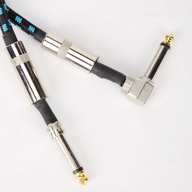 6.35 Audio Cable Straight Elbow Type Shielded Connection Cord for Guitar Bass and Speaker Audio Equipment Guitar Amp Electric