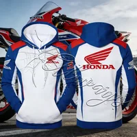 Sudadera con Capucha de Motociclismo Honda Racing Track Rider, Nueva Colección Otoño-Invierno 2026, Sudadera de Moda para Entusiastas del Off-Road
