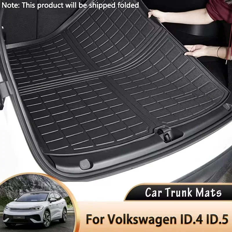 EVA Car Rear Trunk Mat Waterproof Protective Liner Trunk Tray Floor Mats Pad for Volkswagen VW ID.4 ID.5 ID4 ID5 Pro 2021~2023