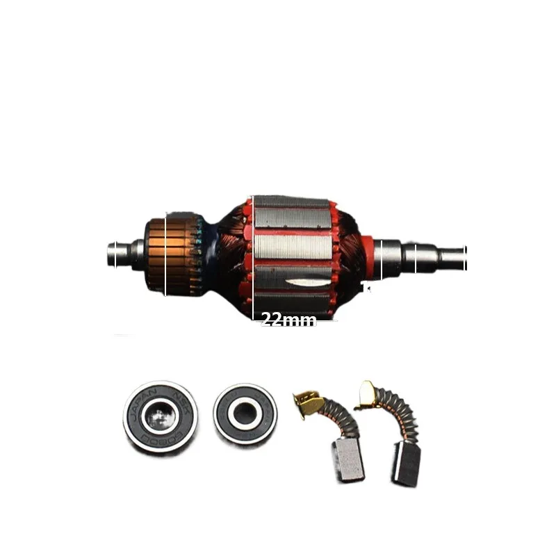 Electric Sander Rotor Stator Motor Replacement Parts High Hardness Copper Armature for Orbital Sander Polishing Machine