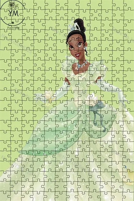 Disney Princess Tiana Jigsaw Puzzle Toys 1000 Pieces Cartoon Wooden Puzzles For Kids Learning Education Adult Collection Hobby