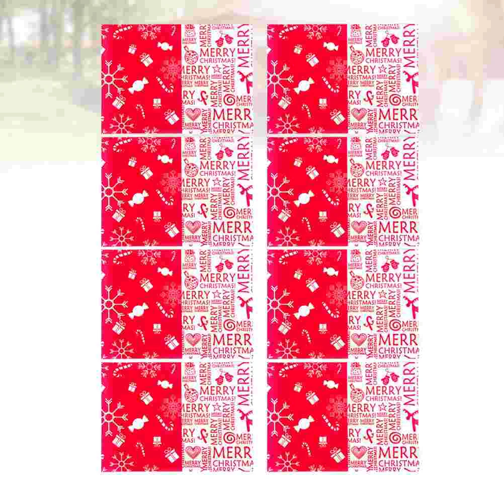 500PCS Christmas Nougat Wrapping Paper Packaging Homemade Chocolates Lollipops Candy Bars Decorative Sugar for