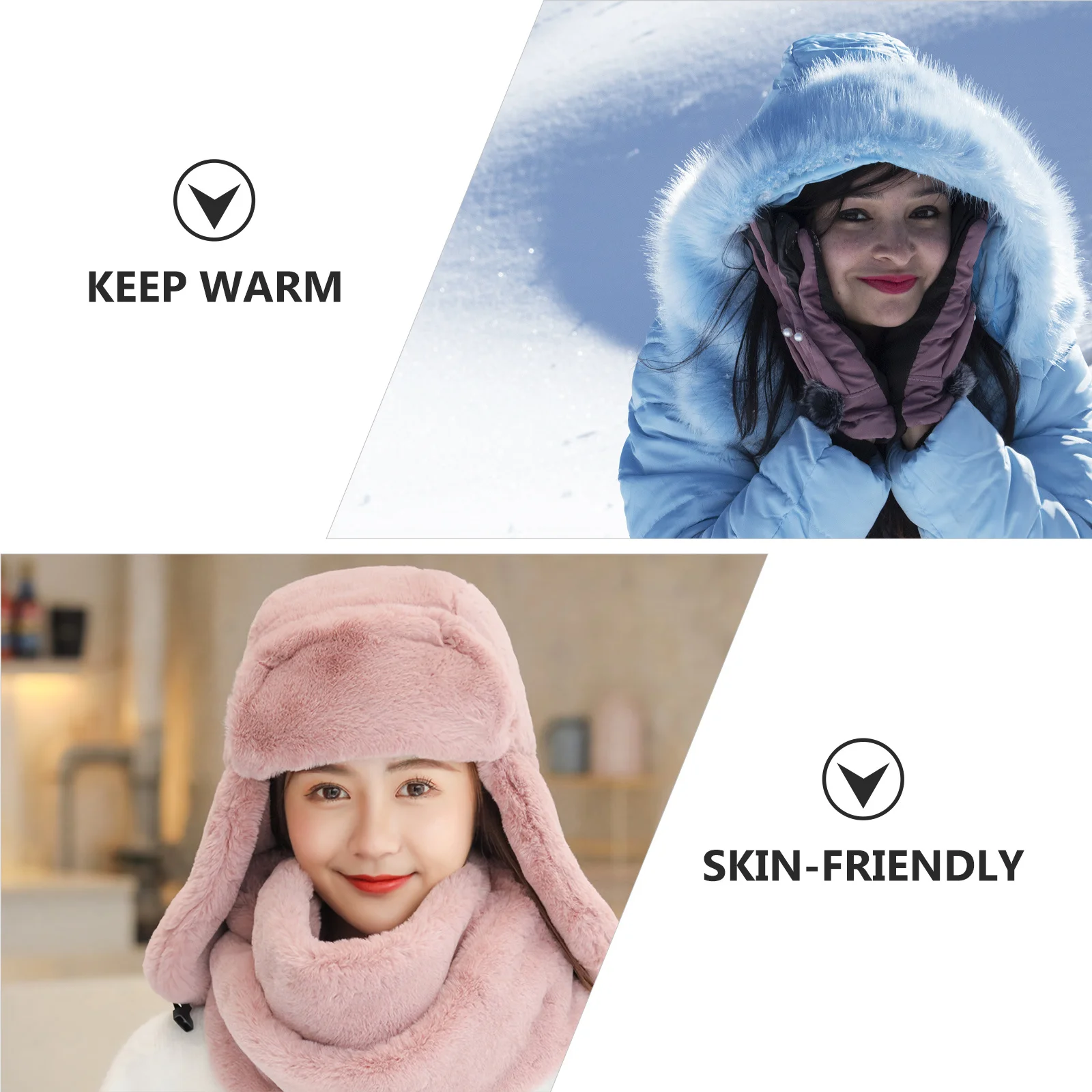 

Ear Protection Wind-Proof For Women Outdoor Skiing Cycling Hat Thick Warm Headwear Cap Winter Cycling Hat Ear