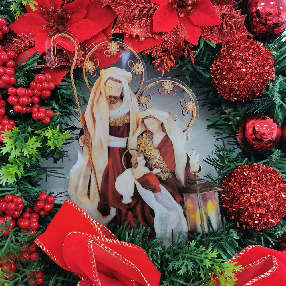 

Christmas Wreath Front Door Xmas Decorative Berries Garland Hanging Pendant Realistic Artificial Flower Garland Festival Wall