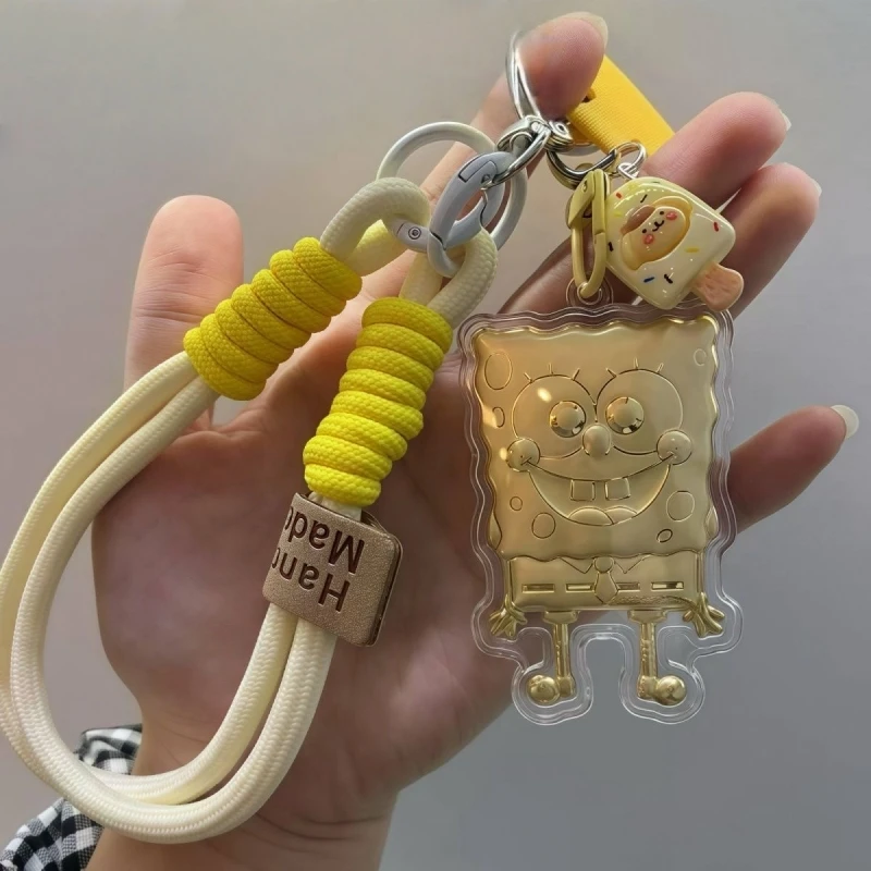 

Original Spongebob Squarepants Fashion Key Chain Anime Cartoon Figure Model Backpack Handbag Trend Pendant Girls Like It Gift