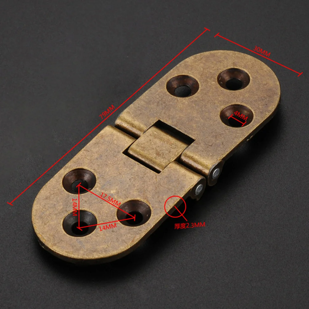 

2Pcs Durable Zinc Alloy Invisible Hinge Bronze Metal Turning Hinge Cabinet Wardrobe Furniture Accessories Home Gemel