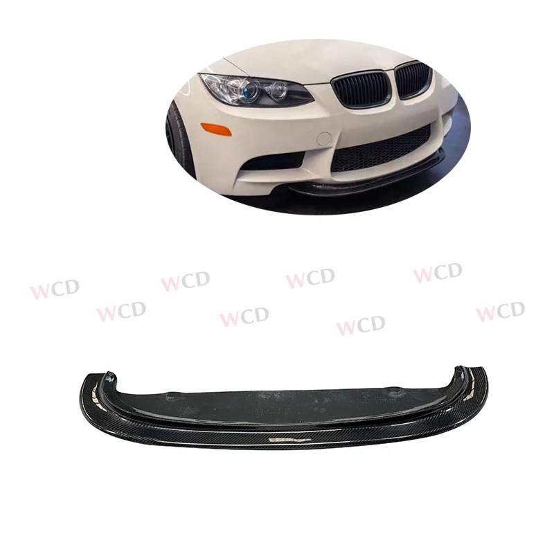 CRT Style Carbon Front Bumper Lip Chin Spoiler Side Winglet Splitter for BMW 3 Series E90 E92 E93 M3 Front Lip