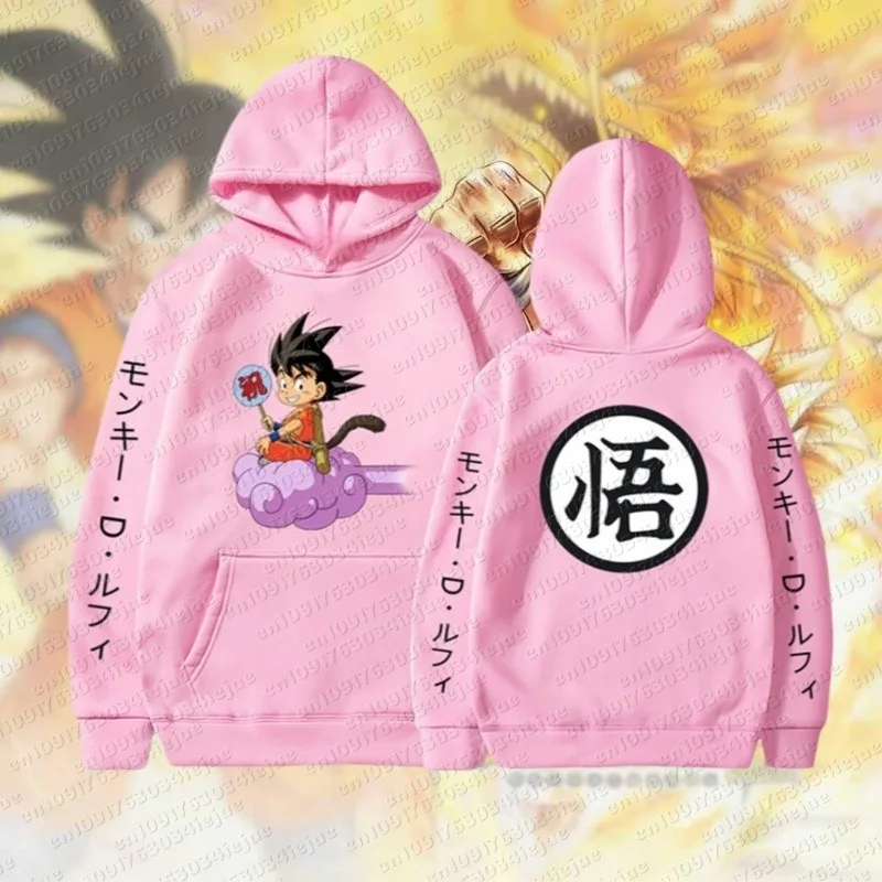 

Худи Dragon Ball Super Saiyan Harajuku для мужчин и женщин, осенне-зимняя уличная одежда, винтажный оверсайз свитшот из хлопка с длинными рукавами, унисекс