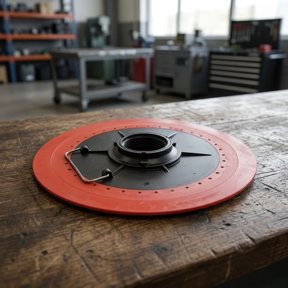 Grease Oil Cup Suction Plate Made of Iron Red Color Outer Diameter 290mm Inner Diameter 195mm for 600CC 900CC High Pressure Use