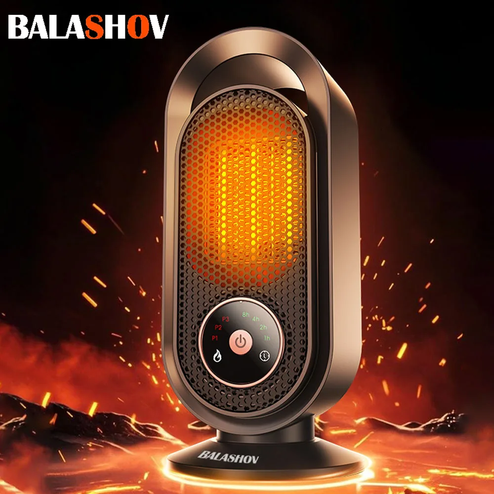 Calentador eléctrico de 1000W, Mini ventilador portátil de escritorio, soplador de aire caliente inteligente, máquina calentadora para el hogar, dormitorio y oficina para invierno