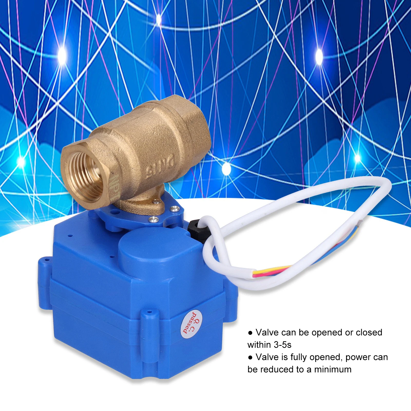 

Моторизованный шаровой кран DN15 Латунные мини-электрические гидравлические фитинги для труб с индикацией DC9‐24V Латунный шаровой кран с электроприводом