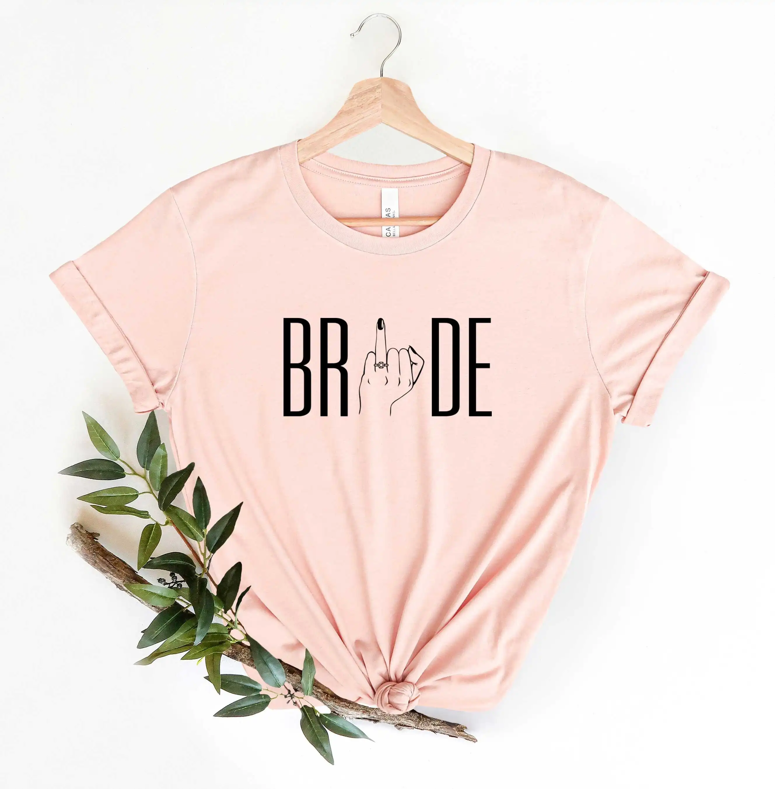 Bride T Shirt Wedding Finger To Be Bridal Party Bachelorette Shower