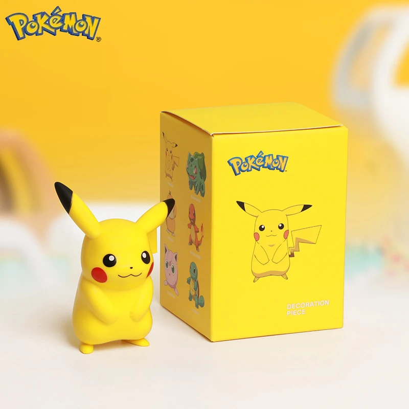 Pikachu Pokemon Charmander Psyduck Squirtle Jigglypuff Bulbasaur Bulbasaur Anime Figures Toys Model Kawaii 6 Type For Kids Gifts