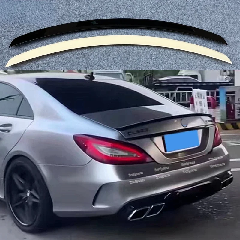 For Mercedes CLS Class W218 2011 2012 2013 2014 2015 2016 ABS Plastic AMG Style Rear Trunk Lip Spoiler Body Kit Accessories