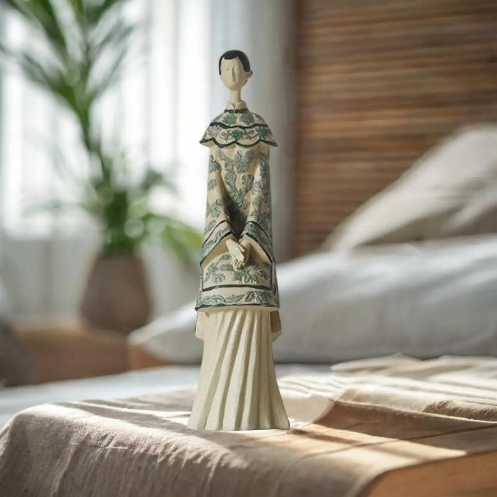 

Ancient Girl Lady Figurine Traditional Modern Resin Arts Gifts Collectible Figurine for Bar Office Bookshelf Bedroom Living Room