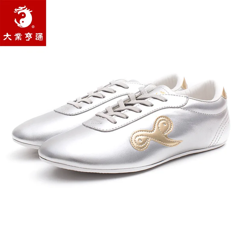 Chinese Style Men Unisex Tai Chi Martial Arts Taekwondo Shoes Cow Leather Exercise Athletic Sneakers Casual Wushu Karate Shoes