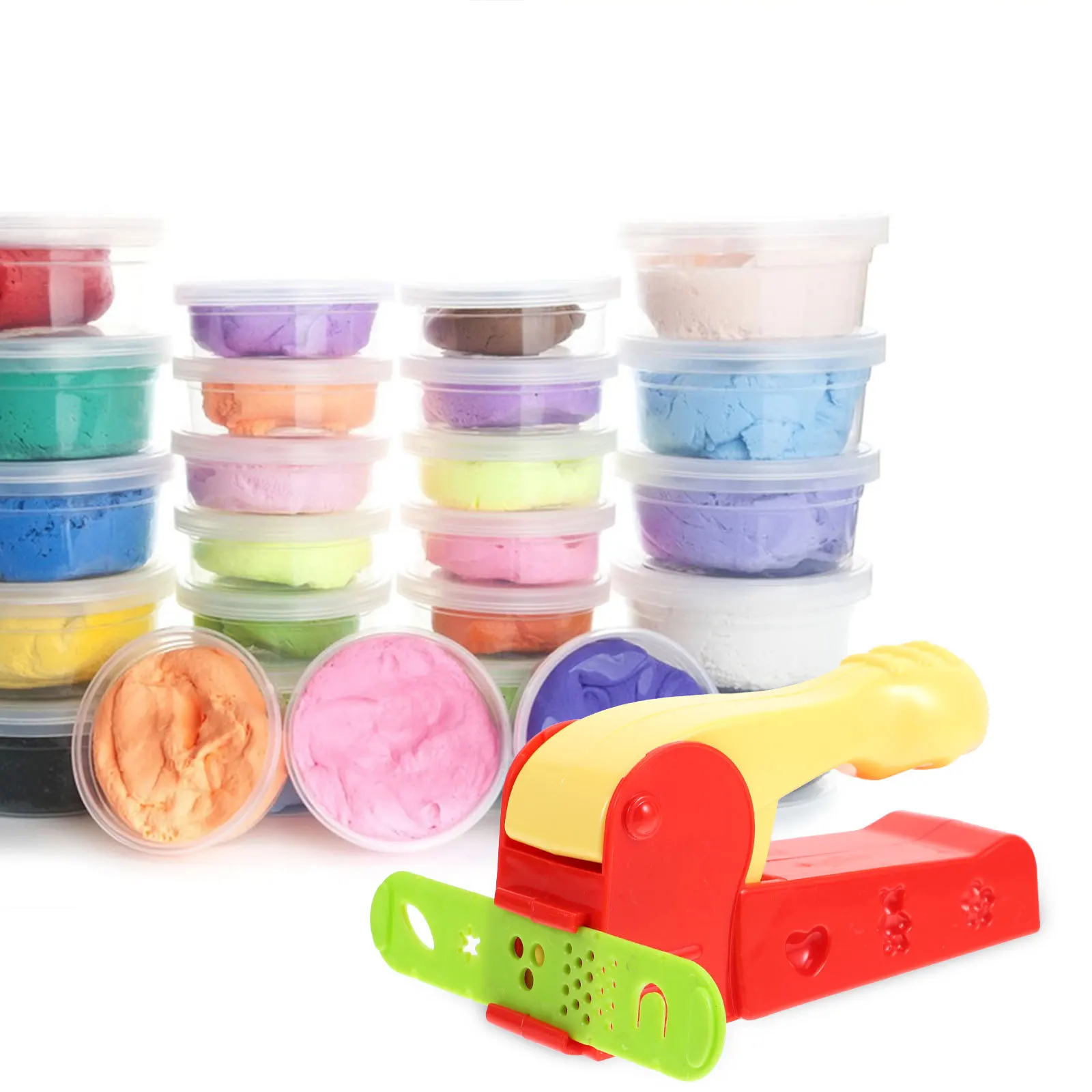 4Pcs Color Clay Tool Set Creative DIY Plastic Sand Mold Kit for Kids Beach Educational Fun DIY Educational Toys