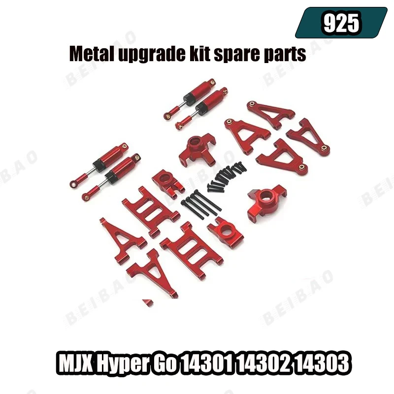 MJX Hyper Go 14301 14302 14303 RC coche copa de dirección de Metal juego de brazo oscilante superior e inferior soporte de torre de choque cuerpo post piezas de mejora
