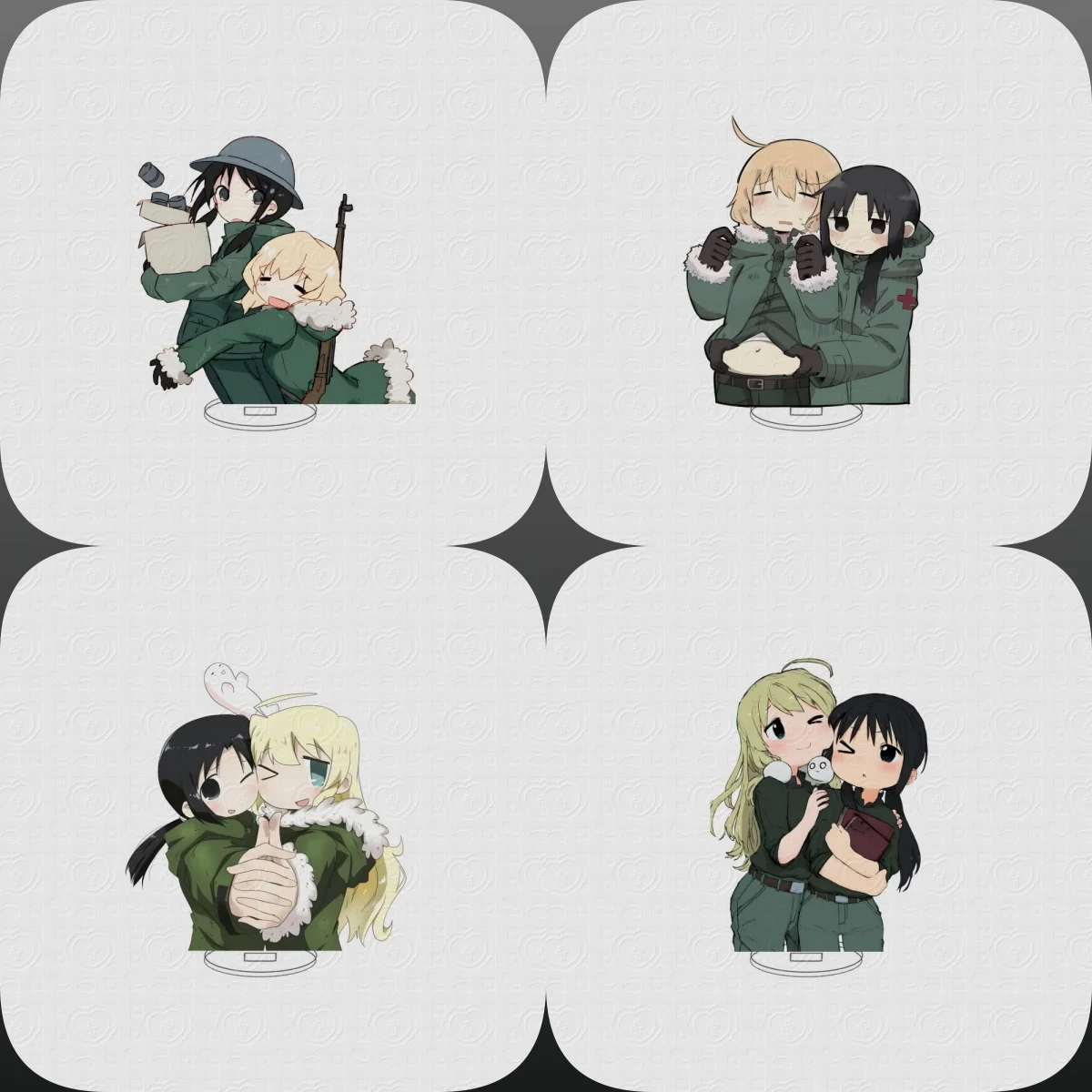 Anime Girls' Last Tour 10CM Acrylic Stand Model Cosplay Characters Ornament Accessories Collection Christmas Gifts