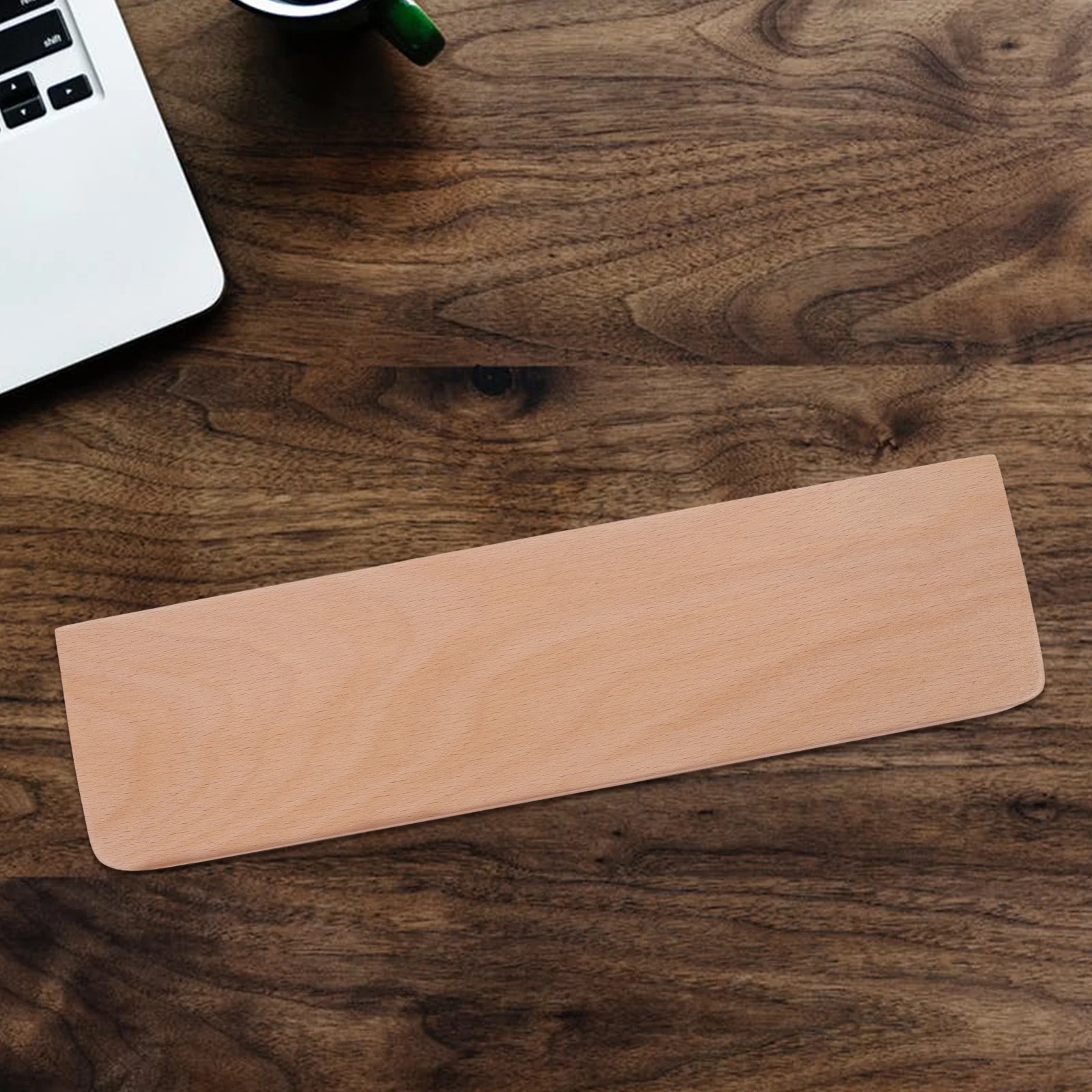 

Wooden Wrist Rest 300Mm Beech Wood Ergonomic Keyboard Support for Typing Gaming Anti-Slip Desk Pad Comfortable Hand Rest