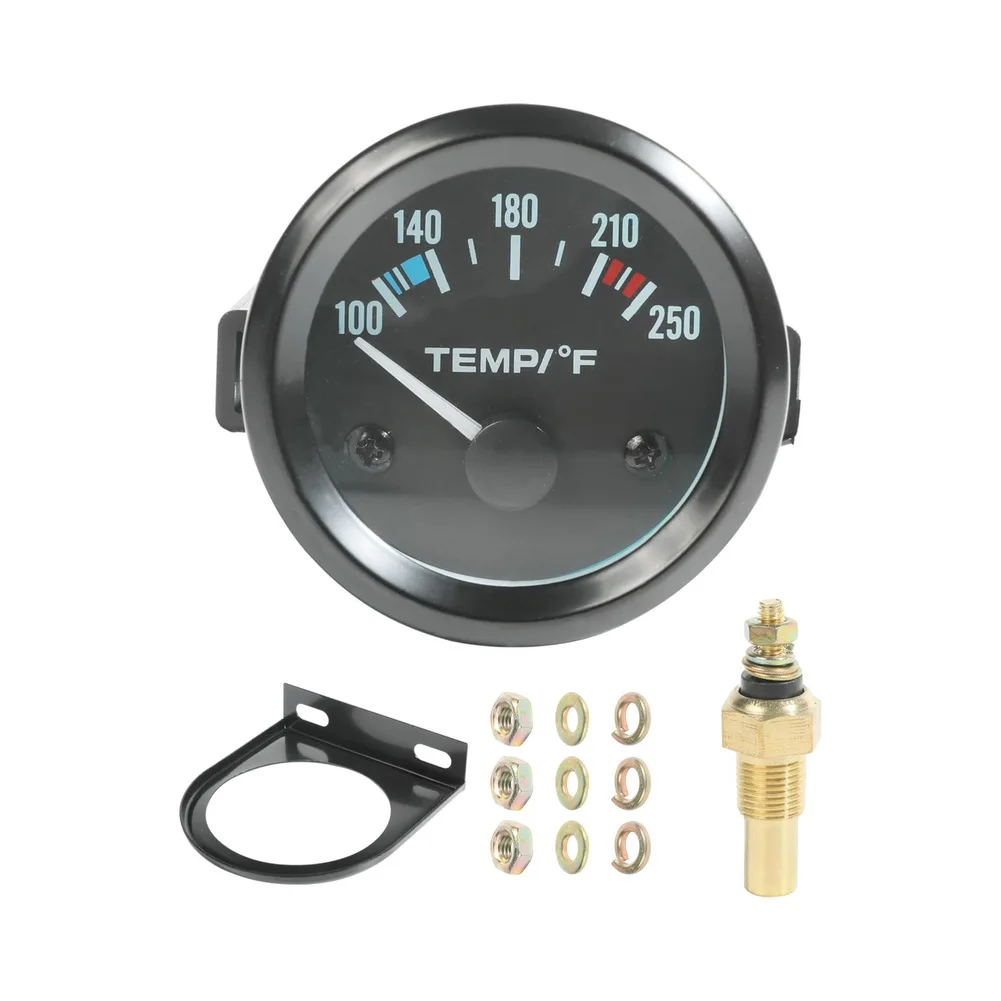 2 Inches 52 Millimetres 52mm Temp Gauge Aftermarket Water Temp Gauge Gauge Sensor 100-250 F Range Easy Installation