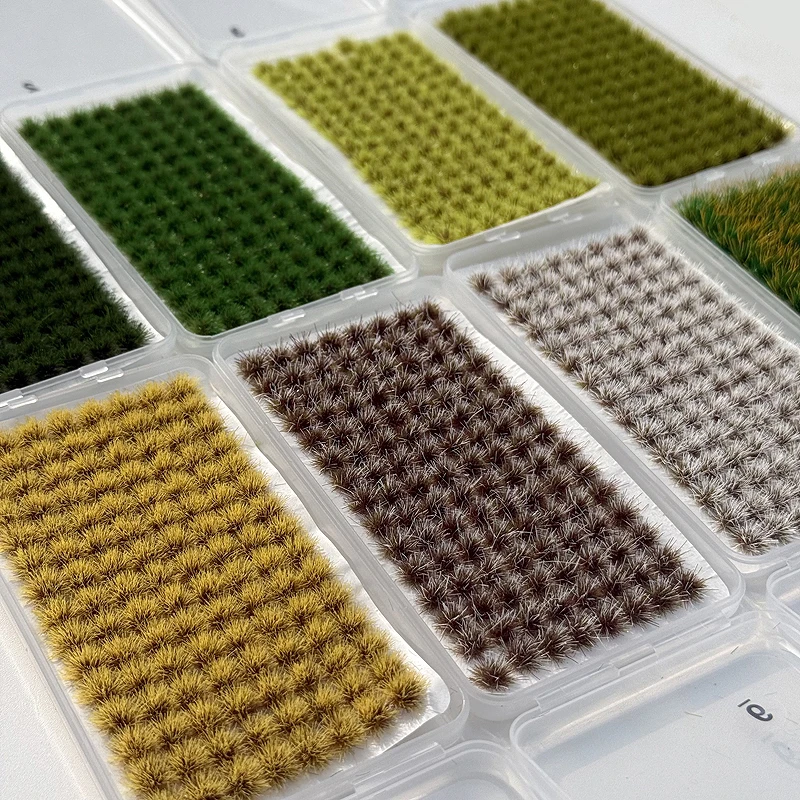 Image of 120 Stück/Box 5mm Simuliertes Grasbüschel-Modell Grasnadeln Miniatur-Grasland Rasenbahn Eisenbahnlandschaft Nylon Wildgras-Modell