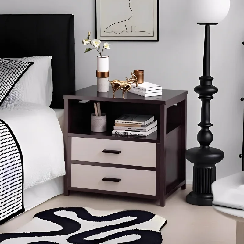 bedside table wrought iron light luxury high-end rental room small creative storage cabinet bedside rack storage cabinet