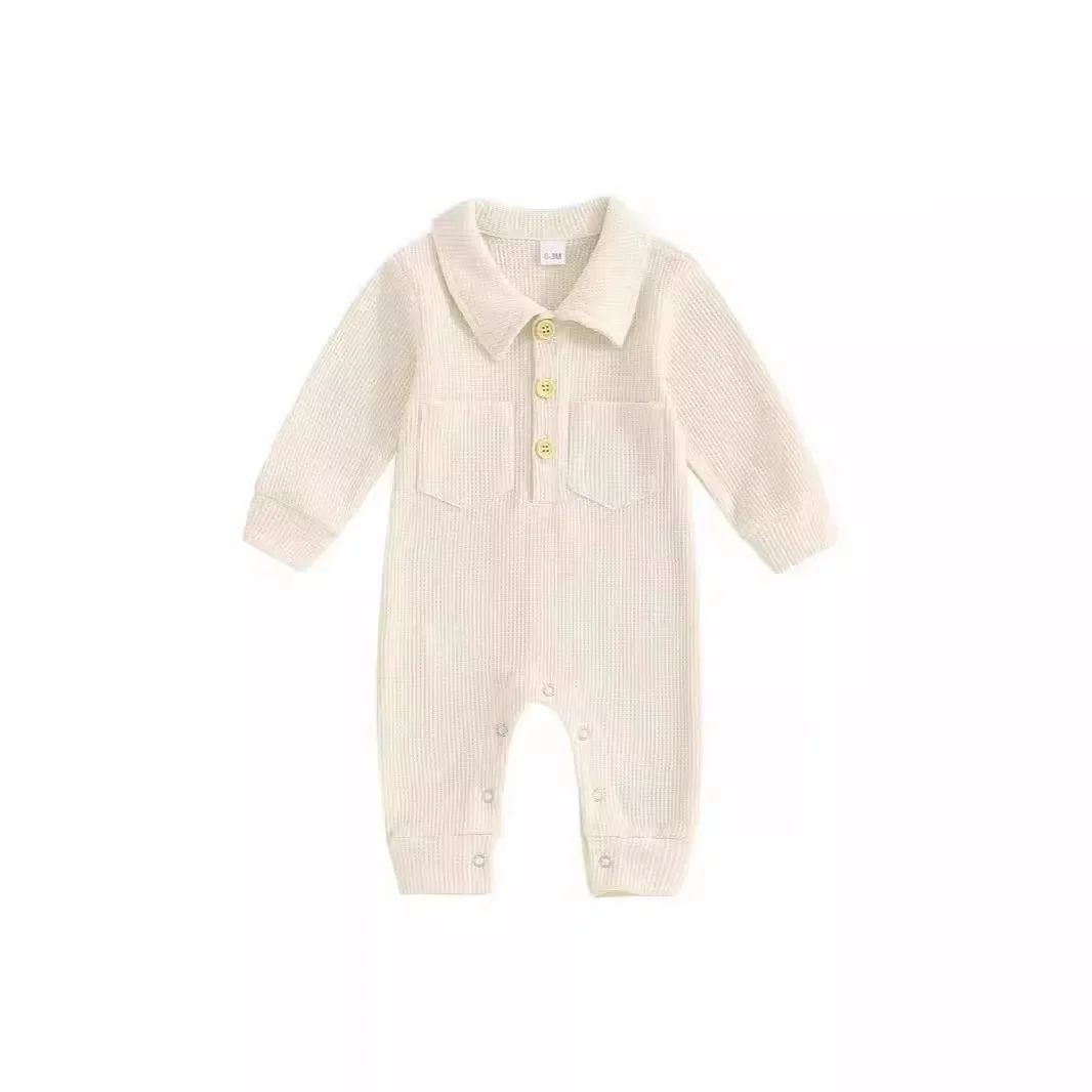 Boys Lapel Onesie Cotton Infant Footie Rompers Direct From Manufacturer Chinese Mainland Origins Cotton Material For Children