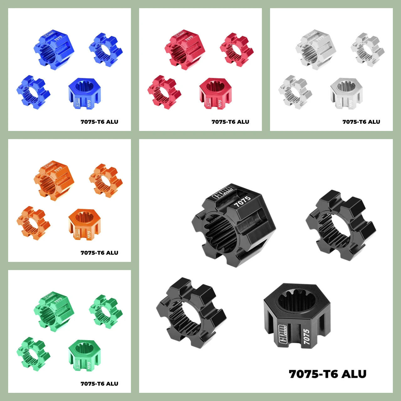 

7075 Alloy 24mm Wheel Hex Hubs TRAXXAS 1/6 Funco Pro 2WD Sand 8S